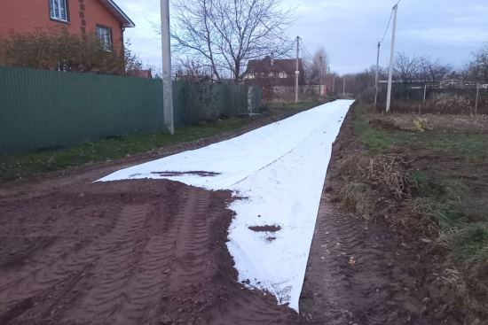 Геотекстиль під тимчасову дорогу,   м. Васильків Київська обл.